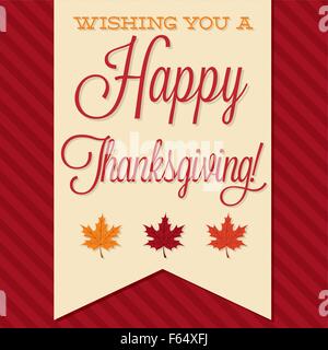 Anta felice ringraziamento card in formato vettoriale. Illustrazione Vettoriale