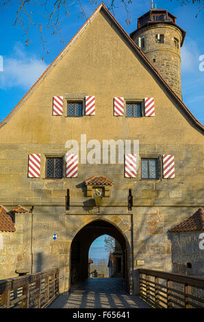 Castello di Altenburg in Bamberg dall'ingresso. Foto Stock