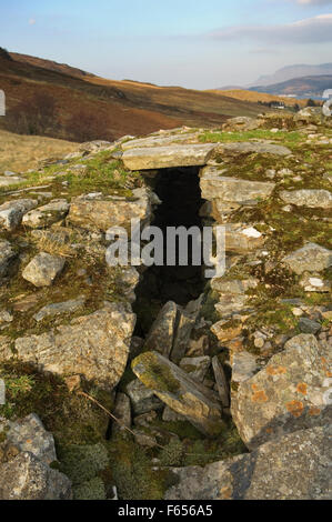 Dun un Ruigh Ruadh Broch si affaccia su Loch Ginestra, Ross-shire, Scozia. Foto Stock