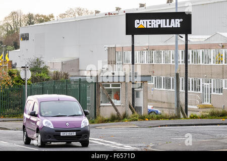 L'Irlanda del Nord. 12 Novembre, 2015. Caterpillar in fabbrica Monkstown, Newtownabbey, precedentemente FG Wilson, annunciare la perdita di 100 posti di lavoro su tre siti in Irlanda del Nord. Credito: Stephen Barnes/Alamy Live News Foto Stock