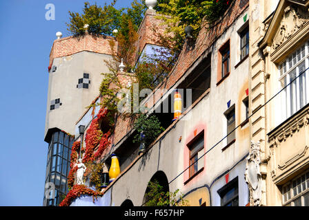 Casa Hundertwasser, Vienna, Austria Foto Stock