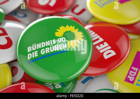Il tedesco partito politico alleanza '90 verdi Foto Stock