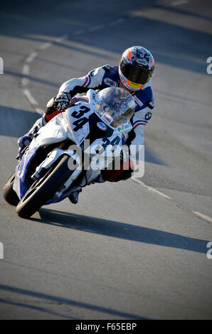 Isola di Man tt bike racer Foto Stock