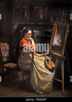 L'atelier de Corot - officina 1865 Corot Jean-Baptiste-Camille Corot 1796-1875 Francia - Francese Foto Stock