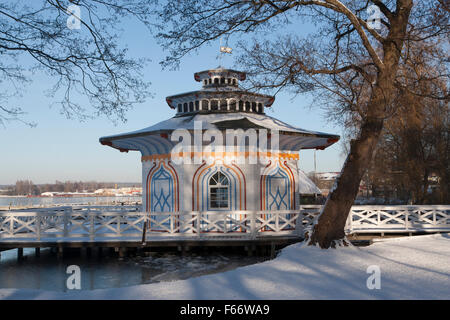 Lavatoio storico a zierker vedere, neustrelitz, Mecklenburgische Seenplatte district, mecklenburg-vorpommern, Germania Foto Stock