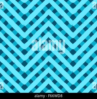 Vettore Chevron blu modello senza giunture Illustrazione Vettoriale