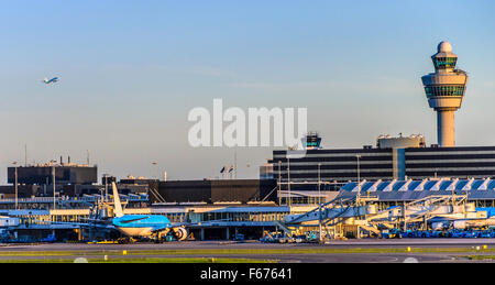 L'aeroporto internazionale di Schiphol, Amsterdam Foto Stock