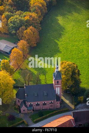 Chiesa Antonio di Padova in Geithe, Uentrop, In Geithe, Hamm Ruhr la Renania settentrionale-Vestfalia Germania Europa vista aerea uccelli-occhi Foto Stock