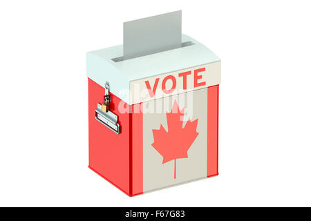 Concetto di voto con la bandiera del Canada Foto Stock