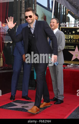 Kelly Ripa Hollywood Walk of Fame Star cerimonia con: Joel McHale, Michael Strahan, Kelly Ripa, Michael Gelman dove: Los Angeles, California, Stati Uniti quando: 12 Ott 2015 Foto Stock