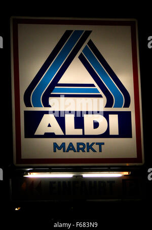 Markenname: 'Aldi', Berlino. Foto Stock