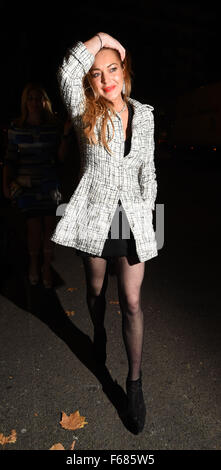 Damiani evento VIP presso Morton's Club con: Lindsay Lohan dove: Londra, Regno Unito quando: 13 Ott 2015 Foto Stock