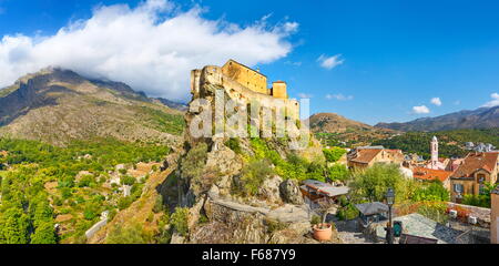 Corte, la cittadella nella Città Vecchia, Corsica, Francia Foto Stock