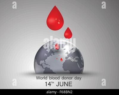 Mondiale del donatore di sangue il giorno 14 giugno come concetto Illustrazione Vettoriale