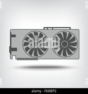 Scheda grafica icona come un concetto Illustrazione Vettoriale