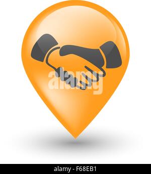 Contratto icona web con ombra Illustrazione Vettoriale