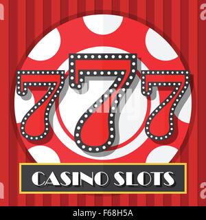 Lucky 7 Casino Slot Machine Sfondo, icona, vettore, EPS10 Illustrazione Vettoriale