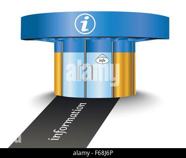 Lo stand con le informazioni per i clienti Illustrazione Vettoriale
