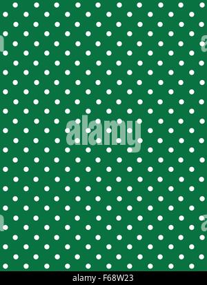 Perfetta Configurazione di punti. Puntini bianchi su verde Illustrazione Vettoriale