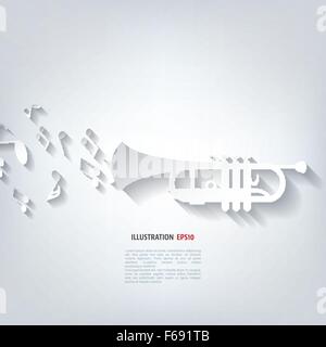 Musica Strumenti a fiato icona Illustrazione Vettoriale