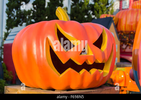 Halloween, zucche e scenario di Halloween Foto Stock