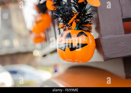 Halloween, zucche e scenario di Halloween Foto Stock