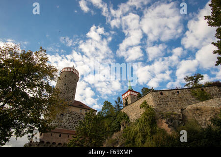 Panorama di Bautzen (Budysin) in alta Lusazia, Germania Foto Stock