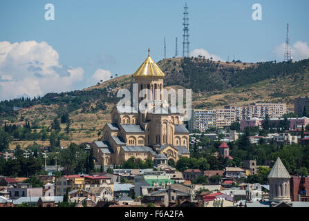 Santa Trinità Cattedrale di Tbilisi - cattedrale di Georgian Chiesa Ortodossa - Sameba, Tbilisi Foto Stock