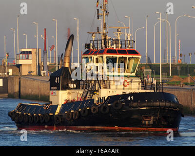 Rimorchiatore 41 (rimorchiatore, 2012) - IMO 9602100 - ENI 06105320, Berendrechtsluis, porto di Anversa pic7 Foto Stock