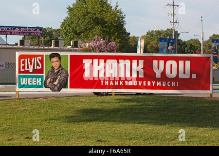 Grazie molto, Elvis Week 2015, Graceland, Memphis, Tennessee Foto Stock