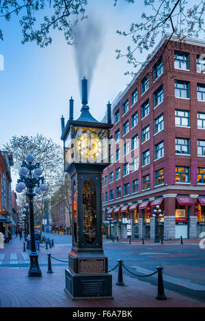 Gastown orologio a vapore, Vancouver, British Columbia, Canada Foto Stock