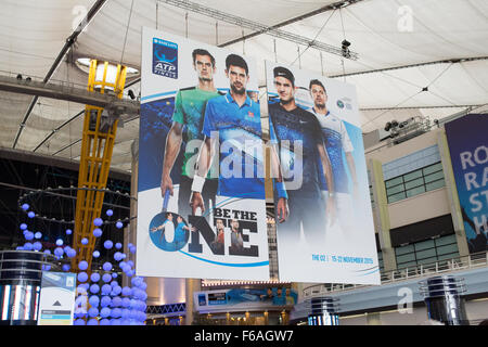 Londra, Regno Unito. 15 Novembre, 2015. La Barclays ATP fine stagione del torneo di O2 North Greenwich, Londra UK Credit: Ashok Saxena/Alamy Live News Foto Stock