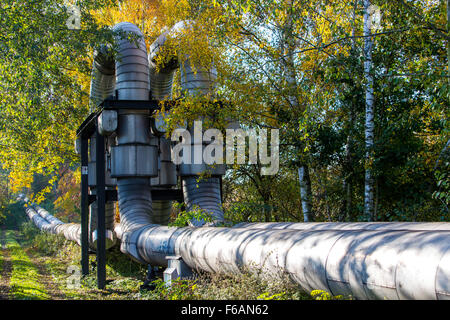 Il teleriscaldamento tubo, azionato da STEAG, a Gelsenkirchen, Espansione loop, Foto Stock