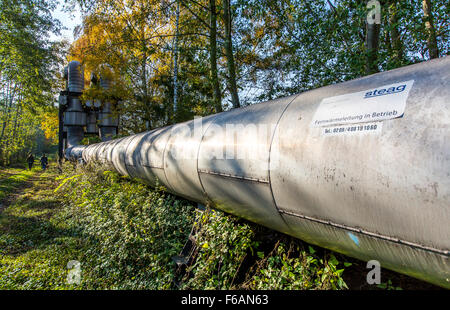 Il teleriscaldamento tubo, azionato da STEAG, a Gelsenkirchen, Espansione loop, Foto Stock