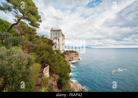 Vista del Museo Oceanografico di Monaco Foto Stock