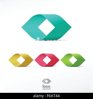 Abstract lucky simbolo per il branding aziendale isolati su sfondo bianco. vettore logo design Illustrazione Vettoriale