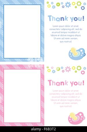 Ringrazio baby card Illustrazione Vettoriale