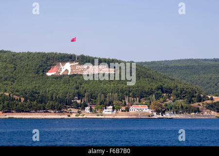 Dur Yolcu Memorial, Kilitbahir, Gallipoli, Turchia, Domenica, 20 settembre 2015. Foto Stock