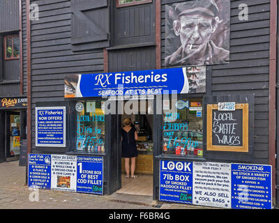 Tradizionale pescivendolo Hastings East Sussex Regno Unito Foto Stock