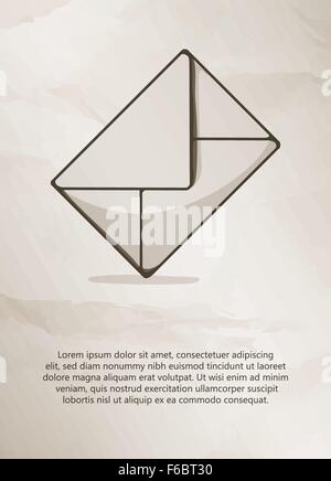 Busta su grunge background. Etichetta vintage, Logo, telaio, Brochure. Modelli di progettazione. Illustrazione Vettoriale. Illustrazione Vettoriale