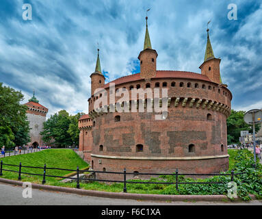 Cracovia Barbican, Polonia Foto Stock