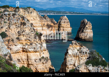 Praia da Marinha, Algarve, PORTOGALLO Foto Stock