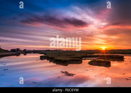 Sunrise Over Southwold. Foto Stock