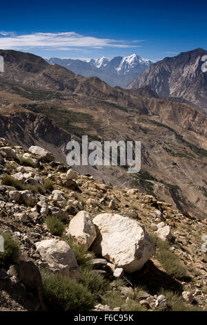 India, Himachal Pradesh, Yangthang, Hindustan-Tibet autostrada tra Spiti Kinnaur e Foto Stock