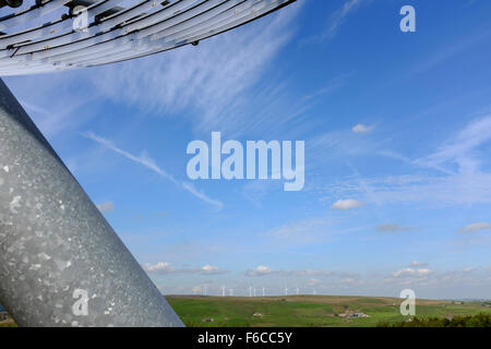 L aureola panopticon situato sopra Haslingden in Lancashire, progettato da John Kennedy di LandLab Foto Stock