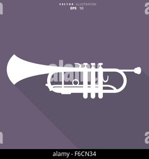 Musica Strumenti a fiato icona Illustrazione Vettoriale