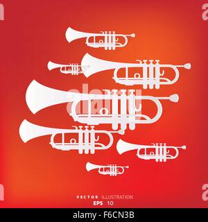 Musica Strumenti a fiato icona Illustrazione Vettoriale