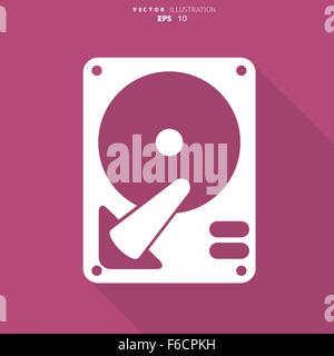 Icona del disco rigido Illustrazione Vettoriale