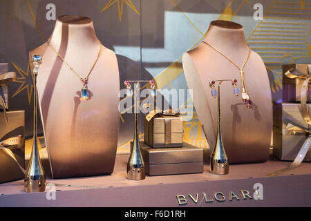 Bulgari la finestra di visualizzazione, NYC Foto Stock