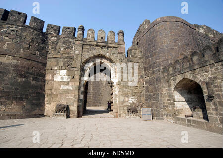 Ingresso di daulatabad fort, Aurangabad, Maharashtra, India, Asia Foto Stock